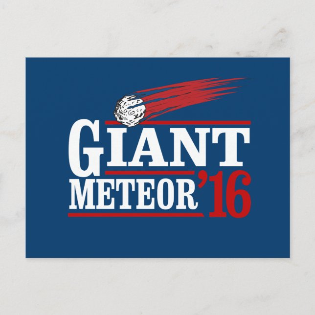 Gigantisk Meteor 2016 Vykort (Framsida)