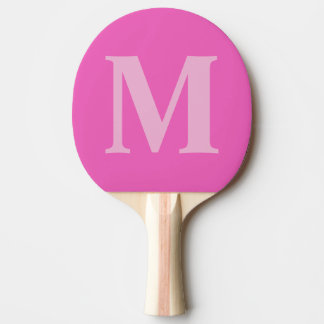 gigantisk monogram dammig ro rosa pingisracket