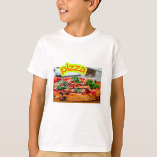 Gigantisk Pizza Bild - Massiv Läcker Mat T Shirt