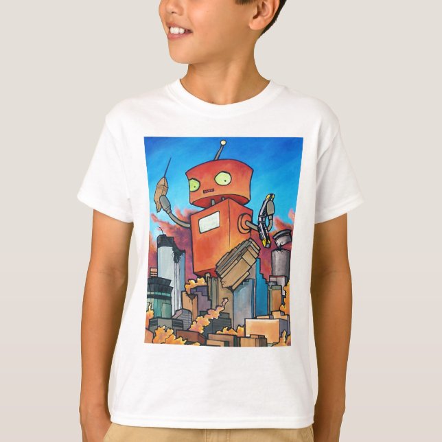Gigantisk robot tee (Framsida)