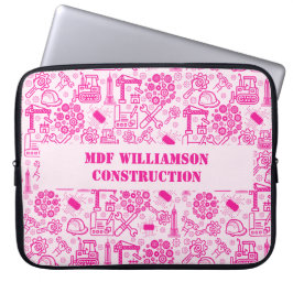 gigantisk rosa modern arkitektonisk blåkopia Ingen Laptop Fodral