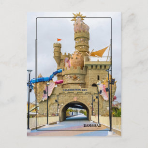 Gigantisk Sandslott – Celebration Key, Grand Baham Vykort