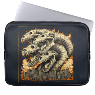 Gigantisk Skelett Kaiju Monster Stad Datorfodral