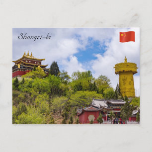 Gigantisk tibetansk bönehjul i Shangri-la - Yunnan Vykort