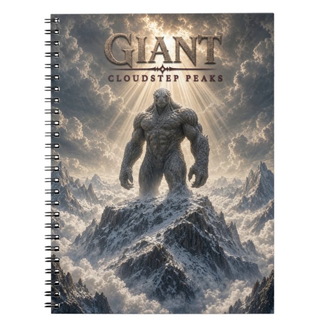 Gigantiska Cloudstep-toppar Mörk Cinema Anteckningsbok (Framsidan)