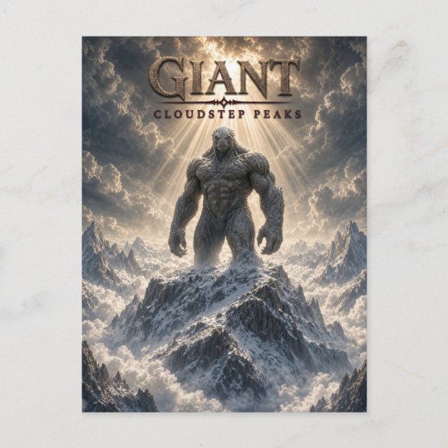 Gigantiska Cloudstep-toppar Mörk Cinema Vykort (Framsida)