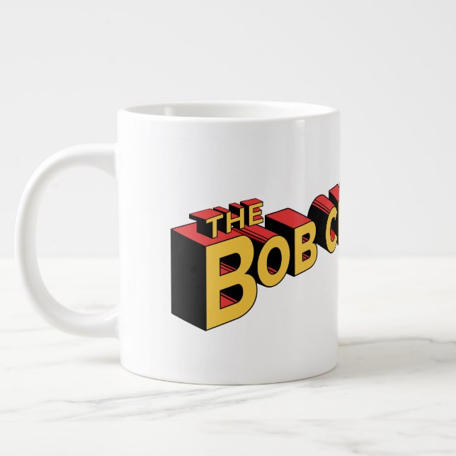 Gigantiska Superhjälte Bob Cesca Muggar Jumbo Mugg (Vänster)