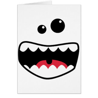 Gigantiskt ansikte hälsningskort