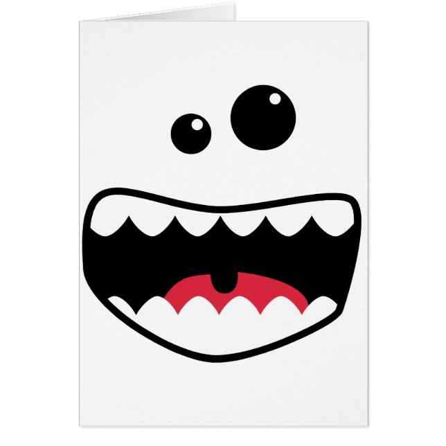 Gigantiskt ansikte hälsningskort (Framsidan)