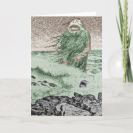 Gigantiskt kommande ut ur vatten kort