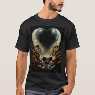 Giger Tiger Demon - Horror Macabre Mörk Fantasy Ar T Shirt