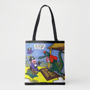 Giggle Crokodile Alligator Animal Vintage Tecknade Tygkasse