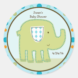 Giggle Gang Elephant Stickers/Cupaka Toppers Runt Klistermärke