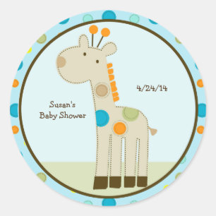 Giggle Gang Giraffe/Stickers/Cupaka Toppers Runt Klistermärke