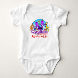 "GiggleBellies" + Ditt barns Namn T Shirt