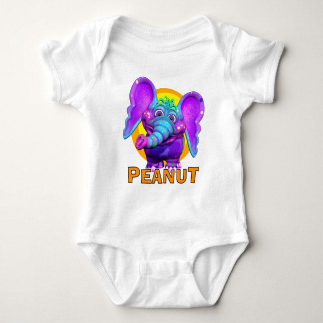 GiggleBellies jordnöt elefanten T Shirt (Framsida)