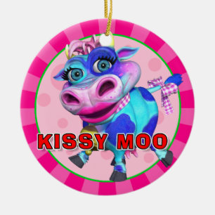 "GiggleBellies" Kissy mu koprydnaden Julgransprydnad Keramik