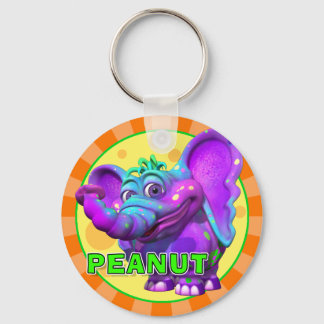 "GiggleBellies" Peanut the Elephant Keychain" Nyckelring
