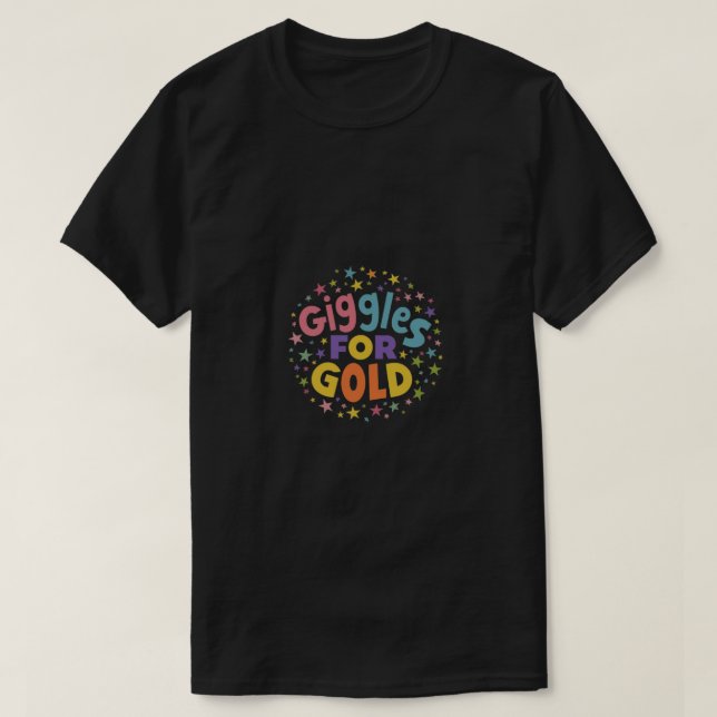 Giggles för Guld T Shirt (Design framsida)