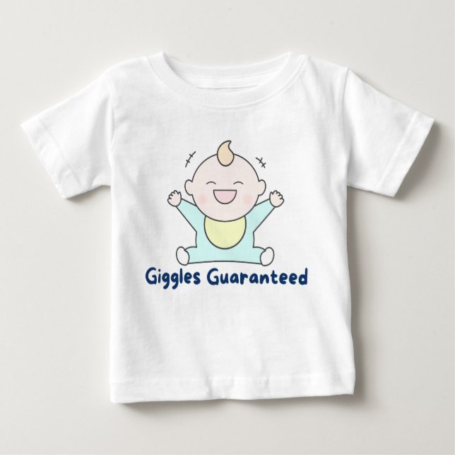 👶 ’Giggles Garteed’ 😄 T Shirt (Framsida)