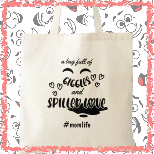 Giggles & Kärlek Momlife Funny Mors dag Tygkasse (Shop now and say 'hello' to smiles and 'thank you' to the perfect mom gift!)