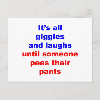 Giggles & Laughs Pees Byxor Vykort