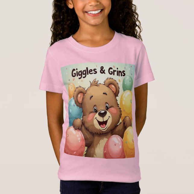 Giggles och Grins T-Shirt for Girls (Framsida)