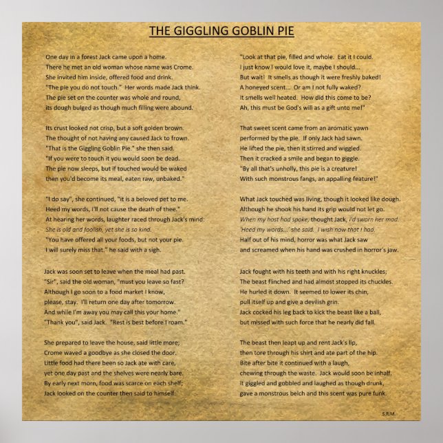 GIGGLING GOBLIN PAJ POSTER (Framsidan)