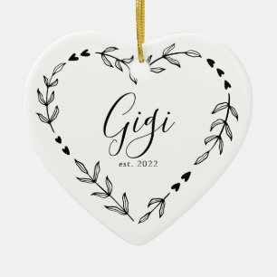 Gigi År Est. Jul Keramisk Ornament