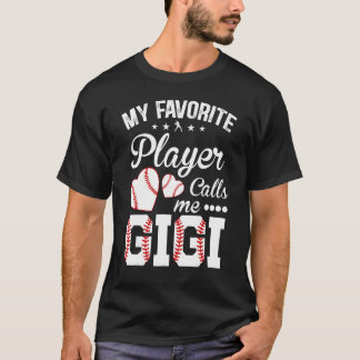 Gigi Baseball Min favoritspelare kallar mig Gigi T Shirt