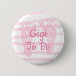 Gigi be Rosa Girl Baby Shower-knapp Knapp