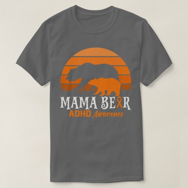 Gigi Bear ADHD Mamma - nationella ADHD-information T Shirt (Design framsida)