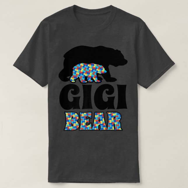 Gigi Bear Autism Awareness Premium T Shirt (Design framsida)