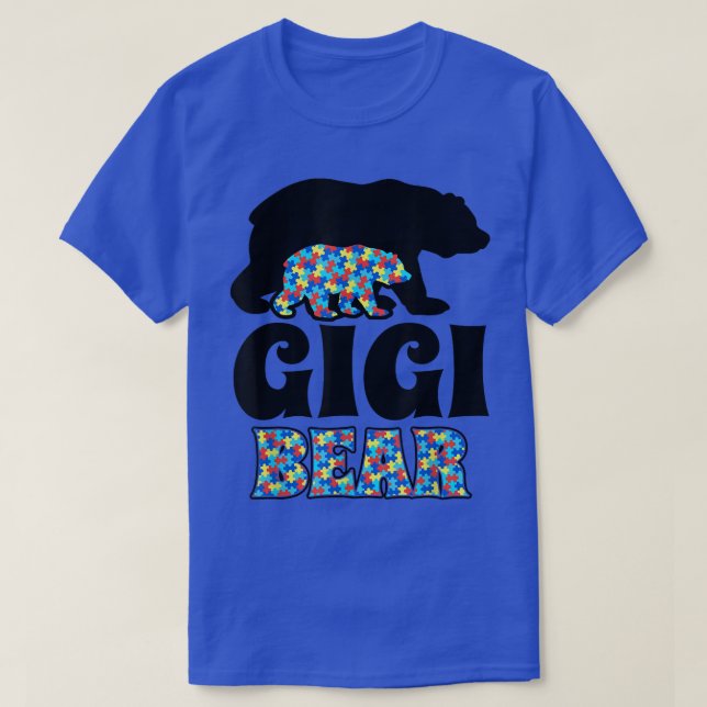 Gigi Bear Autism Awareness T Shirt (Design framsida)
