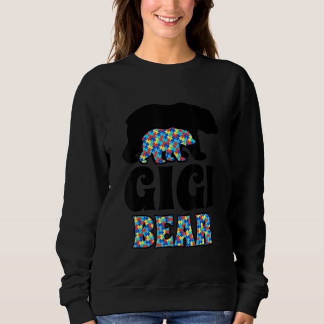 Gigi Bear Autism Awareness T Shirt (Framsida)