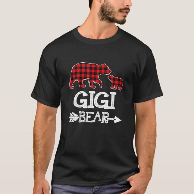 Gigi Bear jul jul Pajama Red Play Buffalo T Shirt (Framsida)