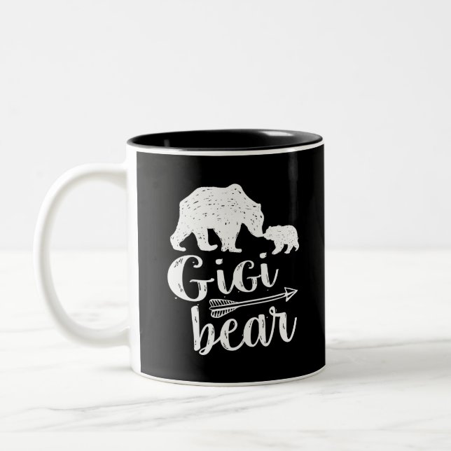 Gigi Bear Underbar Grandma Gift Två-Tonad Mugg (Vänster)