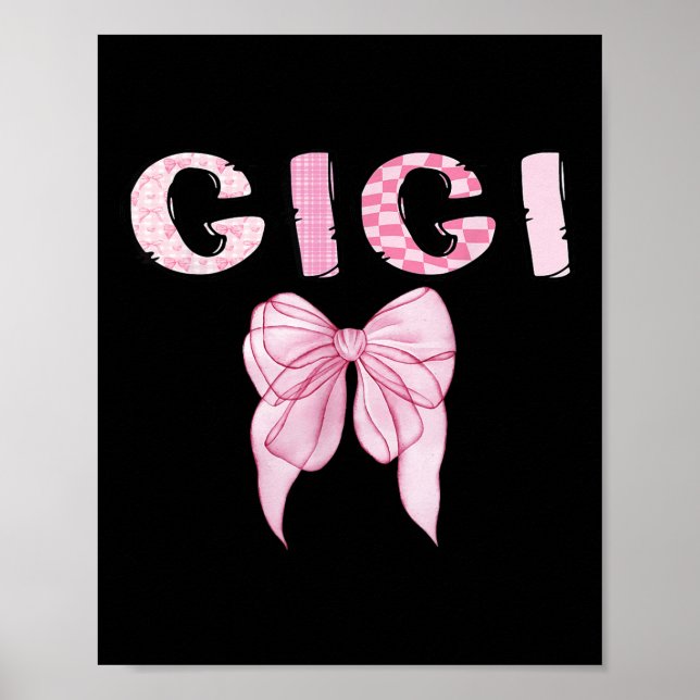 Gigi Birthday Girl Matching Coquette Nk Bow  Poster (Framsidan)