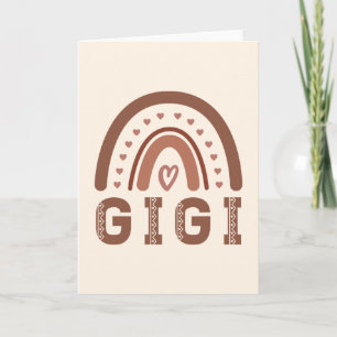 Gigi Boho Rainbow Cute Grandma Gifts Kort
