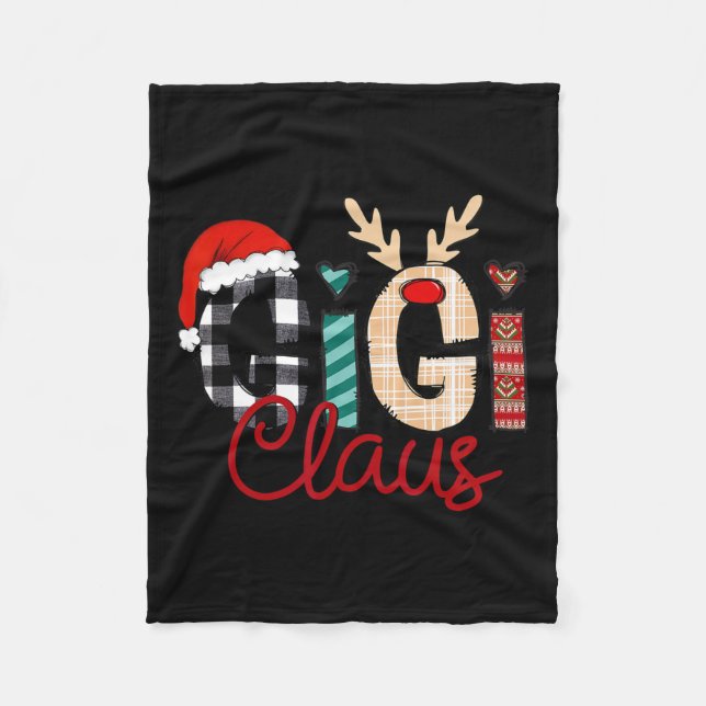Gigi Claus Reindeer jul Fleecefilt (Framsidan)
