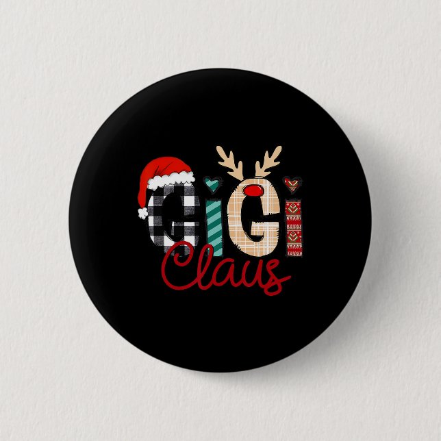 Gigi Claus Reindeer jul Knapp (Framsida)