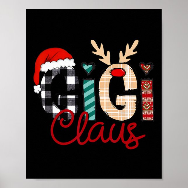 Gigi Claus Reindeer jul Poster (Framsidan)