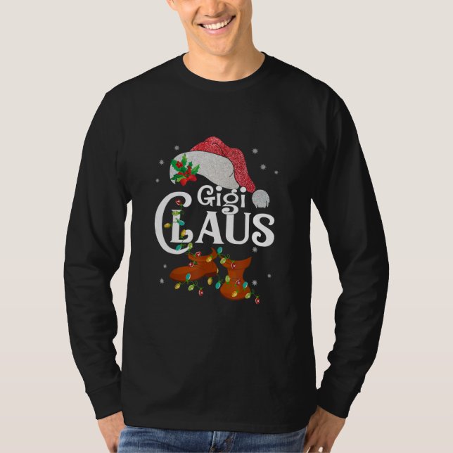Gigi Claus Shirt jul - matchning av Pajama-familje T Shirt (Framsida)