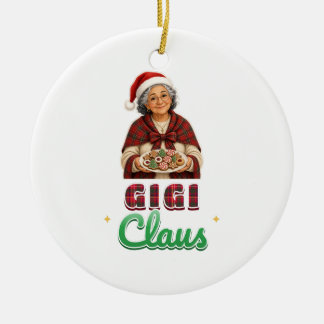 Gigi Claus Tartan Julmorm Ornament