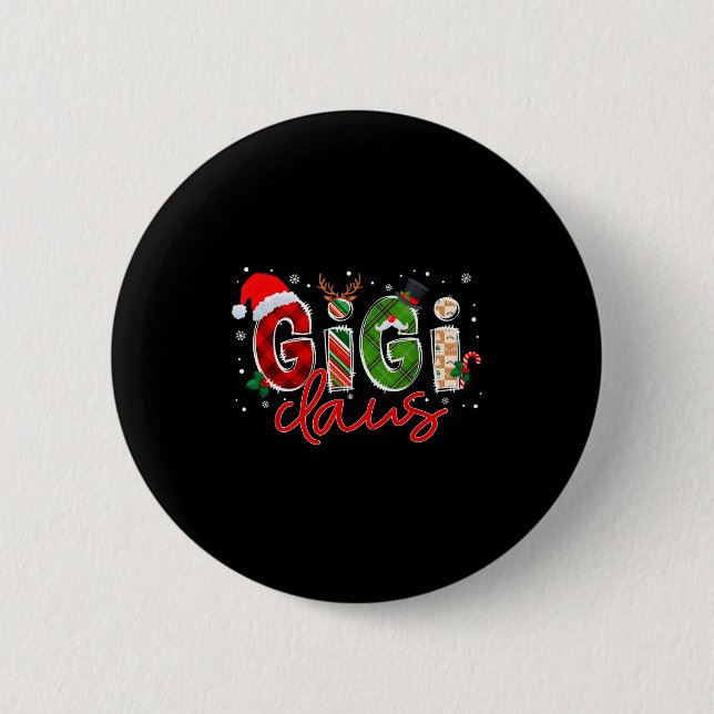 Gigi Claus Tomte Familj Matchande Jul P Knapp (Framsida)