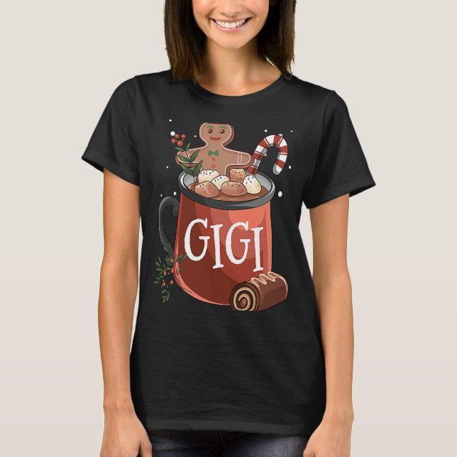Gigi Cocoa Mug Gingerbread Cookie Xmas Christmas H T Shirt (Framsida)
