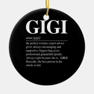 Gigi Definition Grandma Mor Day Gifts Women Julgransprydnad Keramik