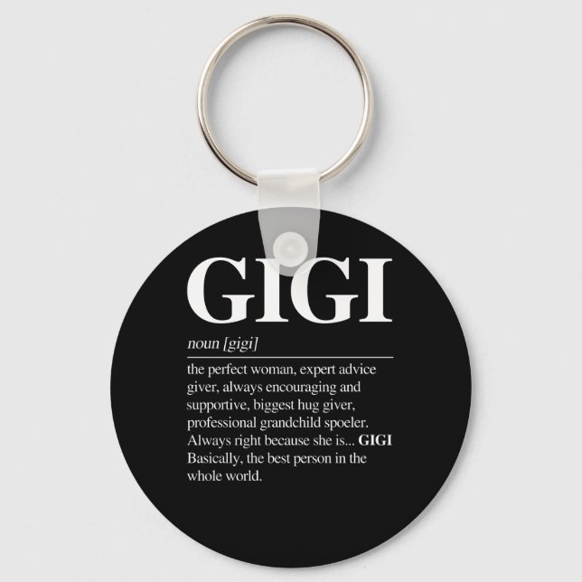 Gigi Definition Grandma Mor Day Gifts Women Nyckelring (Framsida)