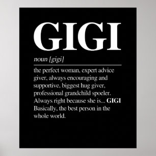 Gigi Definition Grandma Mor Day Gifts Women Poster