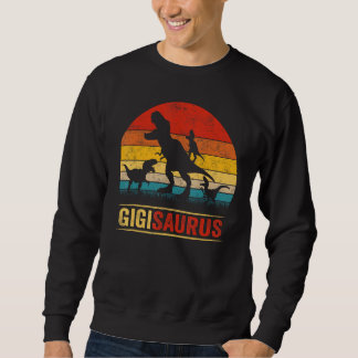 Gigi Dinosaur Rex Gigisaurus 3 barn Familj Matchan Lång Ärmad Tröja